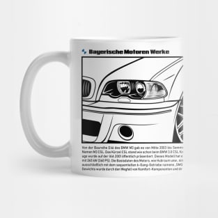 M3 e46 CSL (black print) Mug